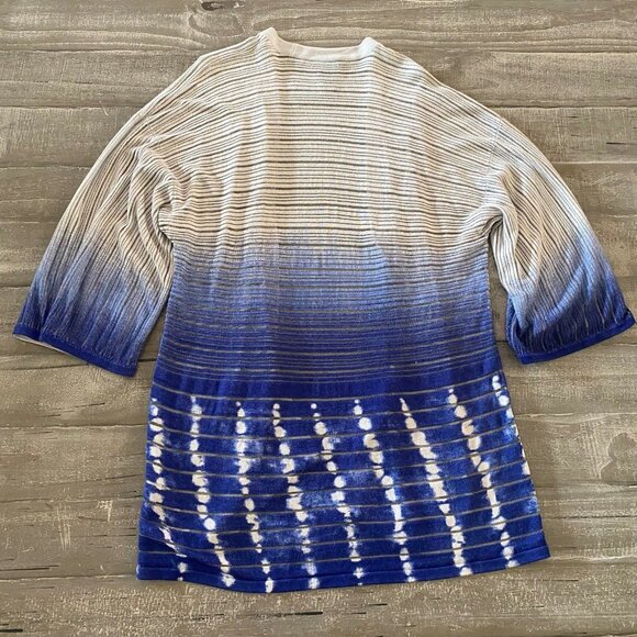 Chico’s Travelers Women’s Open Front Sweater Size 0 Hombre Stretchy 3/4 Sleeve - Picture 9 of 12